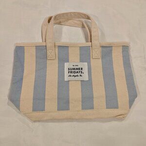 NWT Summer Fridays Mini Travel Tote Bag (Limited Edition, Cotton, Blue!)